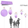 PartyWoo Balloons Pastel Purple Light Lavender Lilac 36 18 12 10 5 Inch 127 pcs - 2 of 4