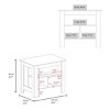 INFURNIC Kitchen Carts and Islands Island with Three Storage Shelves and Spacious Meal Prep Surface, Multicolored, 27.5"*40.5"*35.4" - 2 of 4