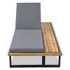 PAGED Outdoor Pool Lounge Chairs Chaise Lounge Outdoor with 5-Position Adjustable Backrest and Side Table for Poolside, Backyard - 2 of 4