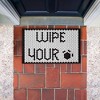 Stupell Industries Wipe Your Paws Mosaic Pattern Printed Outdoor Door Mat, design by Elizabeth Medley, 18"x30" - 4 of 4