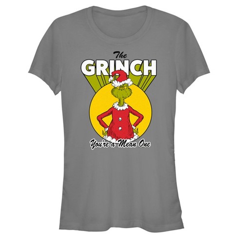 Junior's Dr. Seuss Christmas Grinch You're A Mean One T-shirt ...