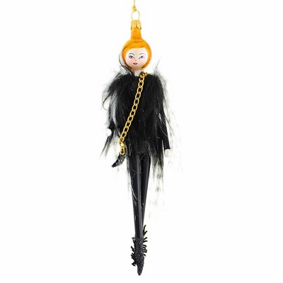 Italian Ornaments 6.75 In Raegan In Fur Vest Ornament Italian Boots Diva Tree Ornaments