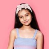 Unique Bargains Girl's Soft And Breathable Stripe Bow Headbands 6.69"x2.95" 2 Pcs - 2 of 4
