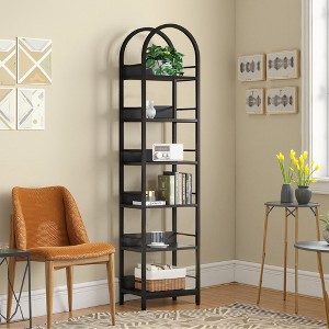 Kumasinova Narrow Bookshelf,Modern 6-Tier Open Storage Shelves Bookcase for Living Room,Bedroom,Office - 1 of 4