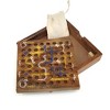Slickblue Snakes & Ladders Game Box – Handcrafted Sheesham Wood, Stained Finish, Includes Pegs and Die - 2 of 4