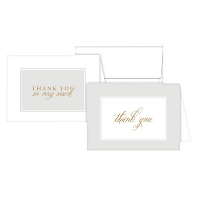 16ct Stationery Notes Thank You so Very Much Gray