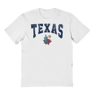 Rerun Island Men's Texas State Cactus Hat Short Sleeve Graphic Cotton T-shirt - 1 of 1