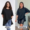EXLURA Womens Summer Oversized T Shirts Casual Short Sleeve Loose Maternity Tops Crewneck Tunic Plus Gym Workout Top - 3 of 4