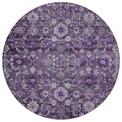 Purple Lilac And Lavender Oriental Washable Indoor Outdoor Area Rug
