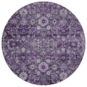 Purple Lilac And Lavender Oriental Washable Indoor Outdoor Area Rug - 1 of 4