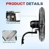 Winado 26-inch 4 Speed High Velocity Wall Mount Fan - 3 of 4