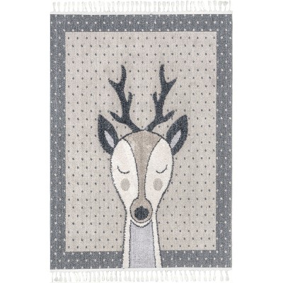 Nuloom Eleanor Deer Kids Tasseled Indoor Area Rug