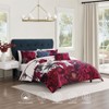 Bebejan Burgundy Branches 100% Cotton 5 Piece Reversible Comforter Set - 3 of 4
