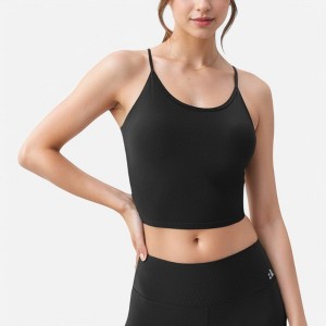 Anna-Kaci Active Women's Crisscross Strappy Sports Bra with Lace-Up Detail - 1 of 4