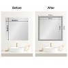 Amanti Art Mirror Makeover Bathroom Mirror Frame Border Kit  - Fully Assembled Peel and Stick Frame - Mirror NOT Included - Brushed Metallic Trim - 4 of 4