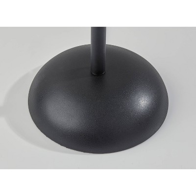 Beatrice Black Polyresin Floor Lamp with Taupe Shade