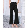 Coolmee Womens Wide Leg Pants High Waisted Business Casual Dress Pants Palazzo Long Work Trousers with Pockets - 2 of 4