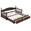 NicBex 79.9" Twin Size Daybed with Trundle Upholstered Daybed with Storage Extendable Day bed with 2 Spacious Drawers for Living Room - image 2 of 4