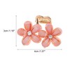 Unique Bargains Fashion Double Flower Hair Clips Hairdo Clip 1 Pc - 4 of 4