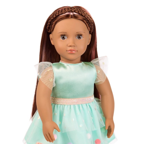 Muñeca Our Generation Angelina de 18" con cabello que crece, clips para el cabello y libro de peinados 2