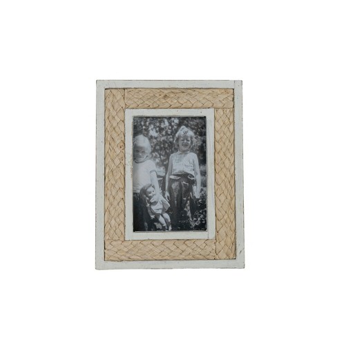 Coastal Inspired Triple 4x6 or 5x7 White Washed Reclaimed Wood Gallery Wall  Picture Frame