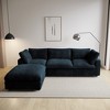 118" Modular Sectional Sofa,Faux Rabbit Fur Cloud Sofa Set,L Shaped Sofa Couch with Storage Ottoman,Down Filled Deep Seat,Removable & Washable Covers - 2 of 4