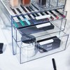 iDesign The Sarah Tanno Collection Tall Plastic Cosmetic Drawer Organizer, Clear/White - 4 of 4