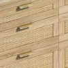 CAVINAS 51" 6-Drawer Dresser,Rattan MDF Chest of Drawers with Spacious Storage Space for Bedroom and Entryway,2 Columns,3 Rows - 4 of 4