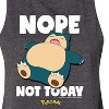 Women's - Pokémon - Nope Not Today Snorlax Graphic Racerback Tank - 2 of 3