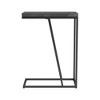 Vynxaria Rustic Accent Table - Grey Herringbone & Sandy Black Finish, Industrial-Rustic Fusion - 4 of 4