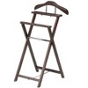 Kings Brand Furniture - Oliver Foldable Wood Suit Valet Rack Stand Organizer, Walnut - 2 of 3