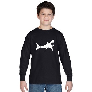 LA Pop Art Boy's Word Art Long Sleeve - BITE ME - 1 of 4