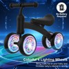 Itopfox Baby Balance Bike for 12-36 Months Kids, Toddler First Birthday Gift, No Pedal 4 Wheels Bicycle, Indoor & Outdoor Play Colorful, Black-Light - 3 of 4