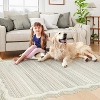 Lahome Machine Washable Gradient Border Wave Floor Mat-Soft Carpet for Living Room, Bedroom, or Entryway - 2 of 4