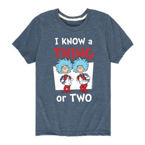 Boys' - Dr. Seuss - I Know A Thing Or Two School Short Sleeve Graphic T-Shirt - 1 of 4