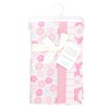 Hudson Baby Infant Girls Cotton Flannel Burp Cloths 4-Pack, Pink Daisies, One Size - 2 of 4