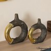 Uniquewise Resin Ring Vases Open Circle Design Contemporary Decorative Centerpiece Accent with Artistic Style - 3 of 4