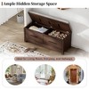 TIRAMISUBEST Shoe Bench with Removable Cushion, Entryway Bench with Hidden Storage for Living Room, Entryway - 4 of 4