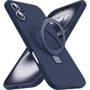 Entronix [Magnetic] Case Compatible with iPhone 16 Plus - Soft-Touch Liquid Silicone Gripstand - 1 of 4