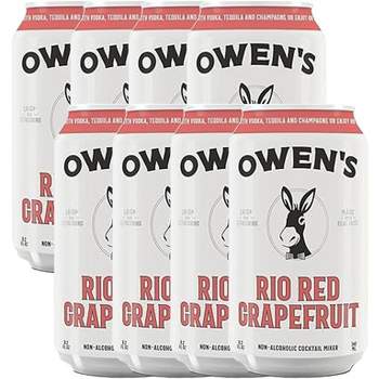 Owen’s Craft Mixers Rio Red Grapefruit 8 Pack Handcrafted in the USA with Premium Ingredients Vegan & Gluten-Free Soda Mocktail and Cocktail Mixer