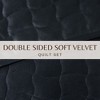 Dual-Sided Velvet Box-Stitched Heavyweight Quilt Set - Great Bay Home - 4 of 4