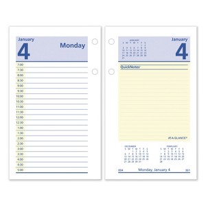 QuickNotes Desk Calendar Refill, 3.5 x 6, White/Yellow/Blue Sheets, 12-Month (Jan to Dec): 2026 - 1 of 4