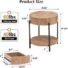 GustoWave Round Side Table Nightstand Wooden Side Table With Drawer Suitable For Living Room, Bedroom And Small Space (Brown) - 2 of 4