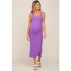 PinkBlush Lavender Ribbed Basic Maternity Maxi Dress - 4 of 4