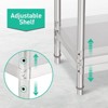 Stainless Steel Kitchen Cart, 48 x 30 x 35 inches Prep Table with Table Foot and Adjustable Shelf - 3 of 4