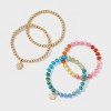 Beaded Charm Stretch Bracelet Set 4pc - Universal Thread™ - 3 of 4