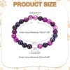 Unique Bargains Stone Paw Print Beaded Bracelet Set Dog Mom Memorial Comfortable Daily Wear Bracelets - 2 of 4