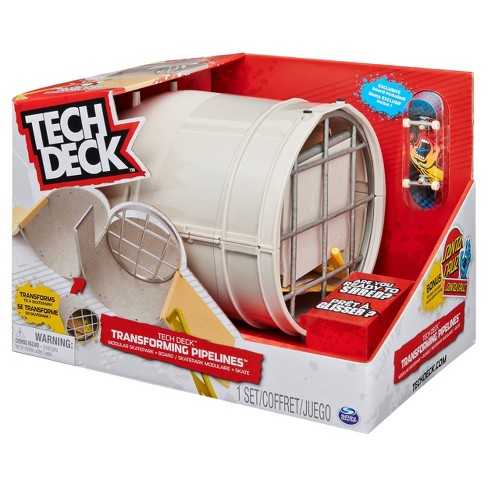 Tech Deck Transforming Pipelines Modular Skatepark Playset And Exclusive Fingerboard Target