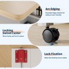 Folding Dining Table with Drawer and Storage, Folding Kitchen Table with 6 Wheels, Suitable for Kitchens, Apartments - 3 of 4