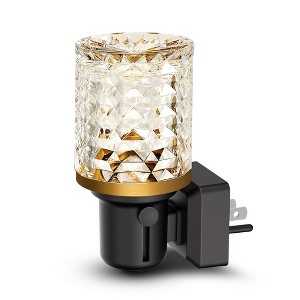 DORESshop 1-Watt Integrated LED Plug-In Night Light, White 5000K, Diamond Crystal Shade, Slide Adjustable, Dusk to Dawn, 1-Pack - 1 of 4